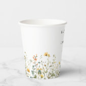 Minimal Wildflower Wedding 紙コップ (正面)