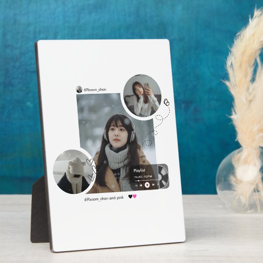 Minimal Winter Aesthetic Photo Collage フォトプラーク