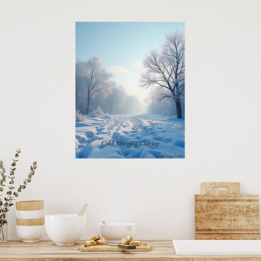 Minimal Winter Calm Poster – Neutral Wall Art ポスター (キッチン)