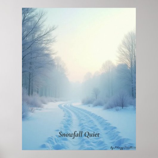 Minimal Winter Calm Poster – Neutral Wall Art ポスター (正面)