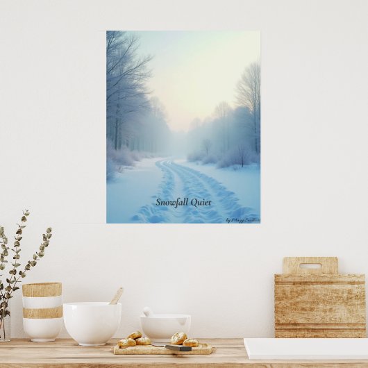 Minimal Winter Calm Poster – Neutral Wall Art ポスター (キッチン)