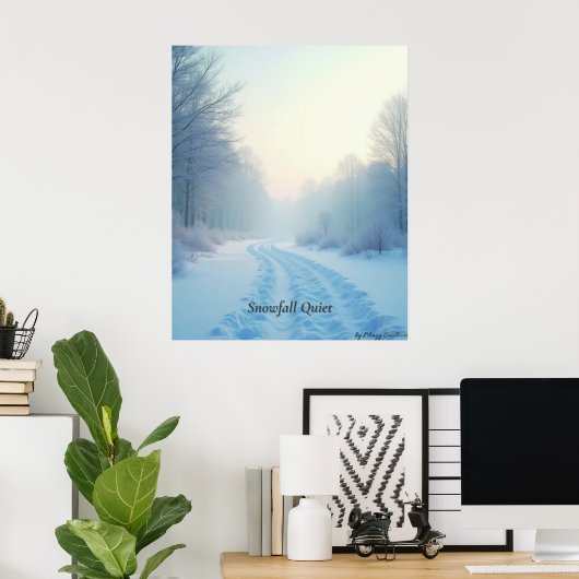 Minimal Winter Calm Poster – Neutral Wall Art ポスター (ホームオフィス)