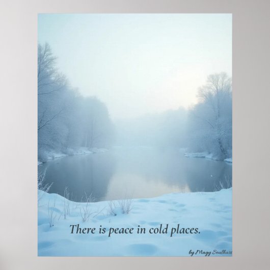 Minimal Winter Calm Poster – Neutral Wall Art ポスター (正面)