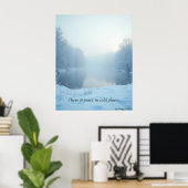 Minimal Winter Calm Poster – Neutral Wall Art ポスター (ホームオフィス)