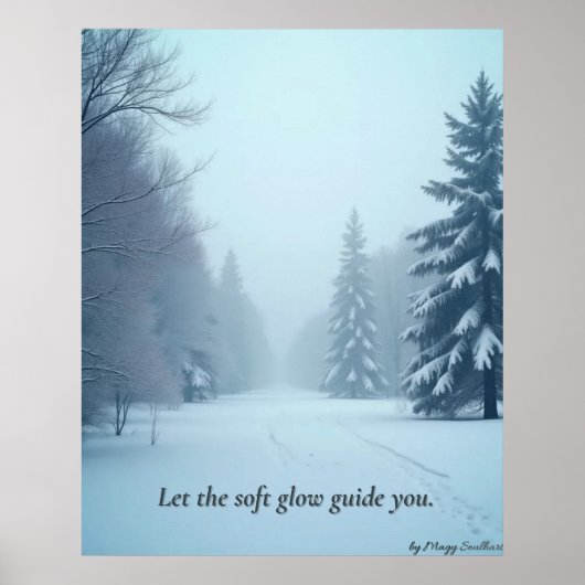 Minimal Winter Calm Poster – Neutral Wall Art ポスター (正面)