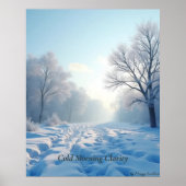 Minimal Winter Calm Poster – Neutral Wall Art ポスター (正面)
