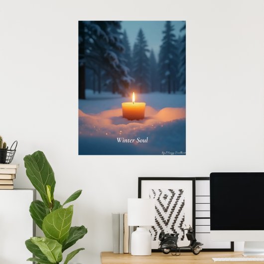 Minimal Winter Calm Poster – Neutral Wall Art ポスター (ホームオフィス)