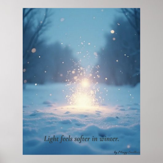 Minimal Winter Calm Poster – Neutral Wall Art ポスター (正面)