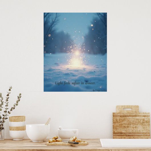 Minimal Winter Calm Poster – Neutral Wall Art ポスター (キッチン)