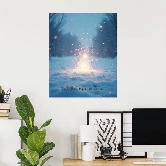 Minimal Winter Calm Poster – Neutral Wall Art ポスター (ホームオフィス)