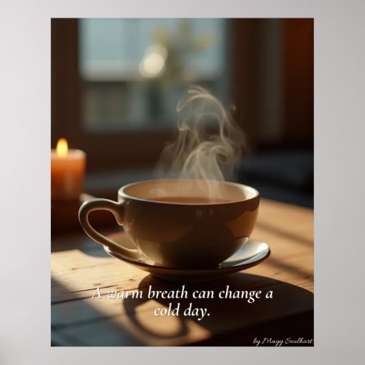 Minimal Winter Calm Poster – Neutral Wall Art ポスター (正面)