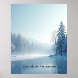 Minimal Winter Calm Poster – Neutral Wall Art ポスター