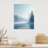 Minimal Winter Calm Poster – Neutral Wall Art ポスター (キッチン)