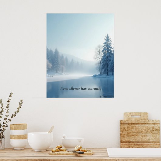 Minimal Winter Calm Poster – Neutral Wall Art ポスター (キッチン)