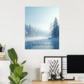Minimal Winter Calm Poster – Neutral Wall Art ポスター (ホームオフィス)