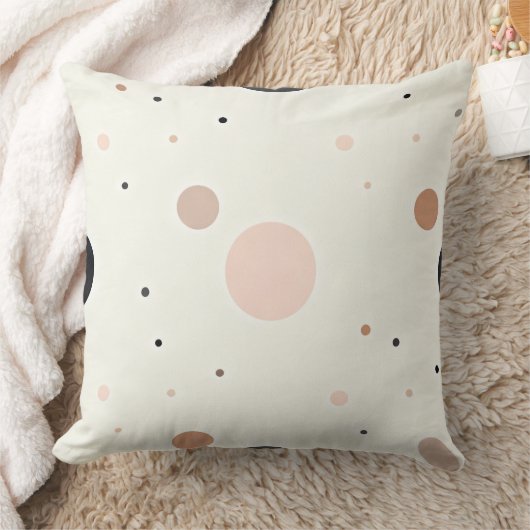Minimal Winter Dot Pattern, Soft Cozy Neutrals クッション (ブランケット)
