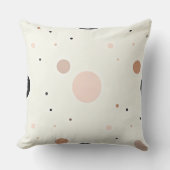 Minimal Winter Dot Pattern, Soft Cozy Neutrals クッション (正面)