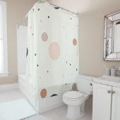 Minimal Winter Dot Pattern, Soft Cozy Neutrals シャワーカーテン (インサイチュ)