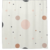 Minimal Winter Dot Pattern, Soft Cozy Neutrals シャワーカーテン (正面)