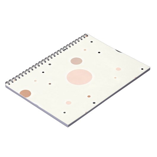Minimal Winter Dot Pattern, Soft Cozy Neutrals ノートブック (左側)