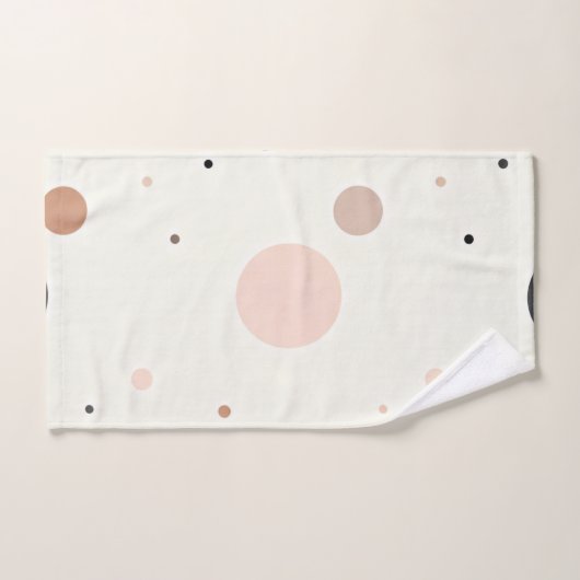 Minimal Winter Dot Pattern, Soft Cozy Neutrals バスタオルセット (ハンドタオル)