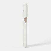 Minimal Winter Dot Pattern, Soft Cozy Neutrals iPhoneケース (右側面)