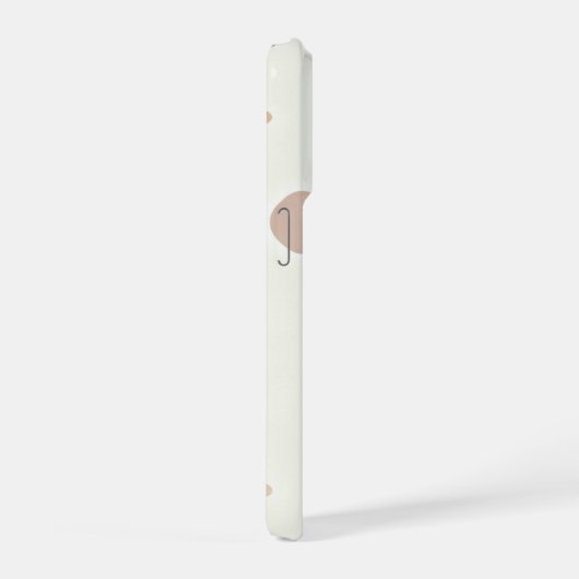 Minimal Winter Dot Pattern, Soft Cozy Neutrals iPhoneケース (右側面)