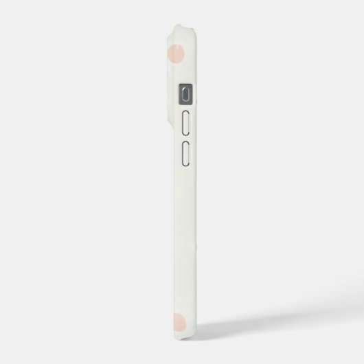 Minimal Winter Dot Pattern, Soft Cozy Neutrals iPhoneケース (左側面)