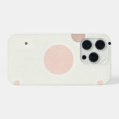 Minimal Winter Dot Pattern, Soft Cozy Neutrals iPhoneケース (裏面横)