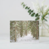 Minimal Winter Forest Path, New Year シーズンポストカード (スタンド正面)