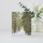 Minimal Winter Forest Path, New Year シーズンポストカード (スタンド正面)