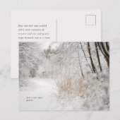 Minimal Winter Forest Path, New Year シーズンポストカード (正面/裏面)