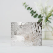 Minimal Winter Forest Path, New Year シーズンポストカード (スタンド正面)