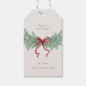 Minimal Winter Garland Christmas Gift Tag ギフトタグ (正面)