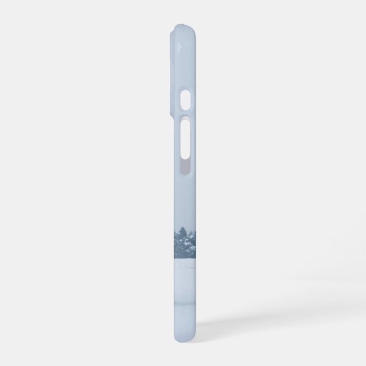 Minimal Winter Lone Fir Tree Snow Phone Case iPhone 16ケース (左側面)