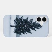 Minimal Winter Lone Fir Tree Snow Phone Case iPhone 16ケース (裏面横)