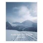 Minimal Winter Quote Poster – “Breathe Deeper” フォトプリント (正面)