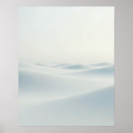 Minimal Winter Snow Landscape Art Print ポスター
