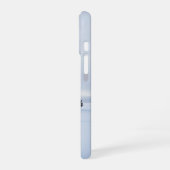 Minimal Winter Tiny Trees White Phone Case iPhone 16ケース (左側面)