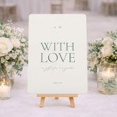 Minimal With Love Wedding Favor Sign 招待状