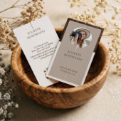 Minimal Woodgrain Photo Photography Professional  名刺