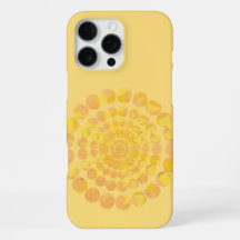 Minimal Yellow Sunburst Textured Circle Design