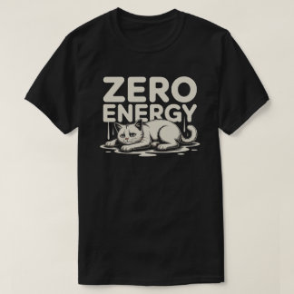 Minimal Zero Energy Cat Design Tシャツ