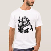 Minimal Zeus in Black & White Tシャツ (正面)