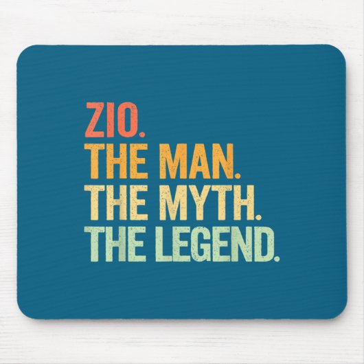 Minimal Zio Man Myth Legend Retro マウスパッド (正面)