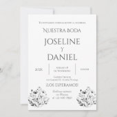 Minimalis Wedding Invitation in Spanish 招待状 (正面)