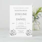 Minimalis Wedding Invitation in Spanish 招待状 (スタンド正面)