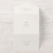 Minimalism Foil Block Wedding オールインワン招待状 (外側)