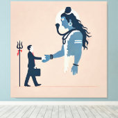 minimalism image of an ordinary person greeting go キャンバスプリント (インサイチュ (ウッドフロア))