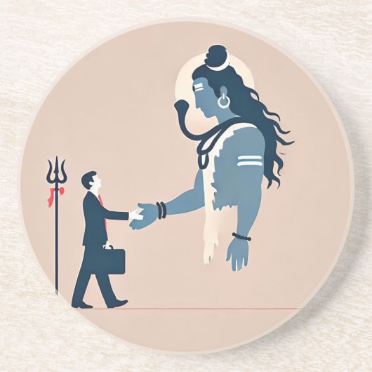 minimalism image of an ordinary person greeting go コースター (正面)